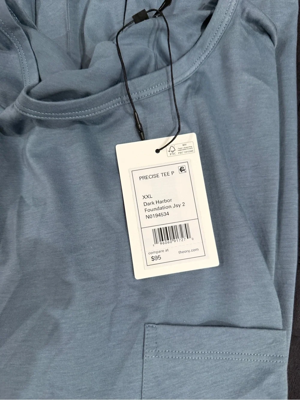 Theory Men’s Precise Tee Shirt in Dark Harbor.